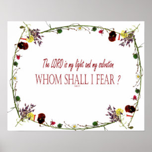 Psalm 27:1, Lord, whom shall I fear, Wall Decor