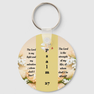 Psalm 27:1  personalized  keychain