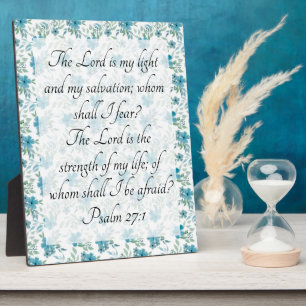 Psalm 27:1 plaque