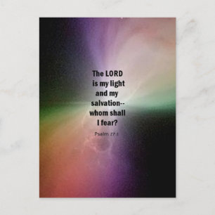 Psalm 27:1 postcard