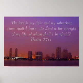 Psalm 27:1 Skyline poster