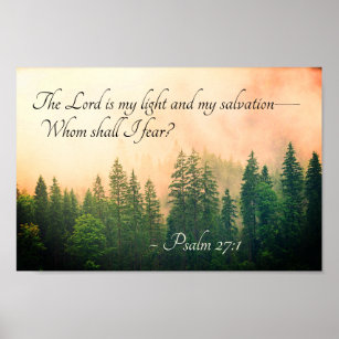 Psalm 27:1 The Lord is my light and my salvation— Poster
