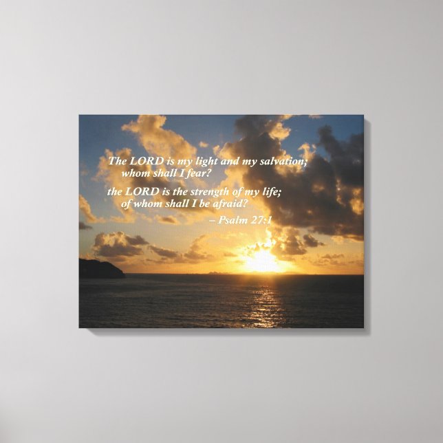 Psalm 27 1 The Lord Is My Light Canvas Print (Front)