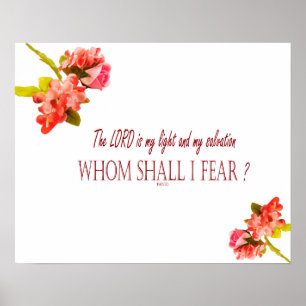 Psalm 27:1, whom shall I fear, Wall Decor