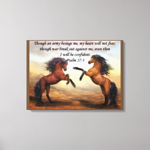 Psalm 27:3 Though an Army Besiege Me Canvas Print