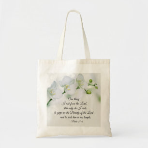 Psalm 27:4 One thing I ask from the Lord, Bible Tote Bag