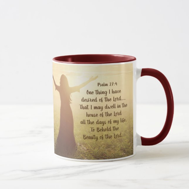 Psalm 27:4 One Thing I Desired of the Lord Bible Mug (Right)