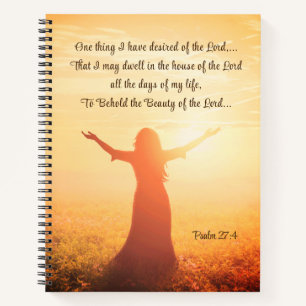 Psalm 27:4 One Thing I Desired of the Lord Bible Notebook