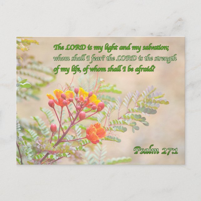 Psalm 27 postcard (Front)