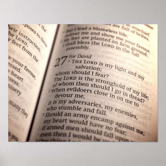 Psalm 27 Print (version 1) (Front)