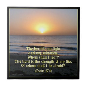 Psalm 27v1 - The Lord is my Light Tile