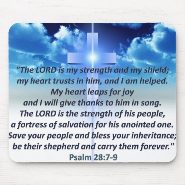 Psalm 28:7-9 mouse pad (Front)
