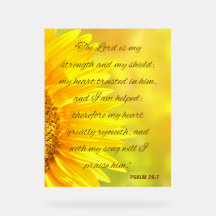 Psalm 28:7 Acrylic Sign - "The Lord is...