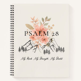 Psalm 28 Spiral Notebook 8.5 x 11