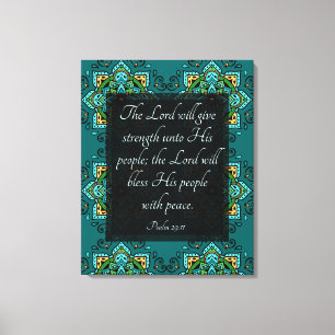Psalm 29:11 canvas print