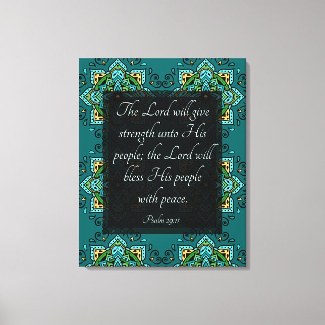 Psalm 29:11  canvas print (Front)