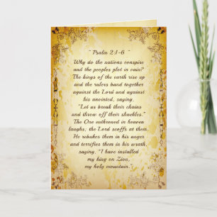 Psalm 2 1-6 Why do the nations conspire, Card
