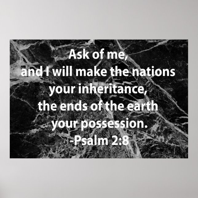 Psalm 2:8 poster (Front)