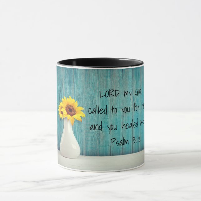 Psalm 30:2 Bible Verse Mug (Center)