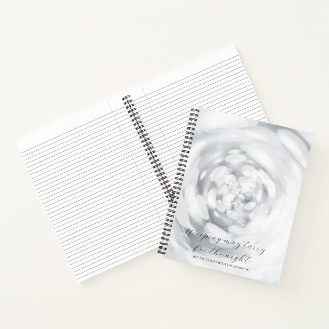 Psalm 30:5 Bible Study Bokeh Custom  Notebook (Inside)