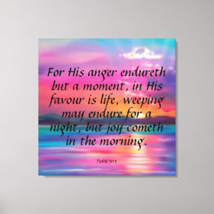Psalm 30:5  Canvas Print