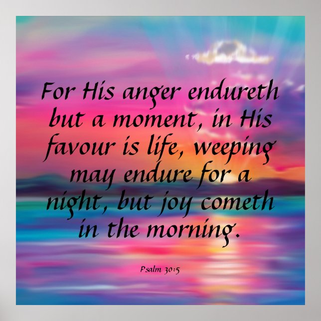 Psalm 30:5   poster (Front)