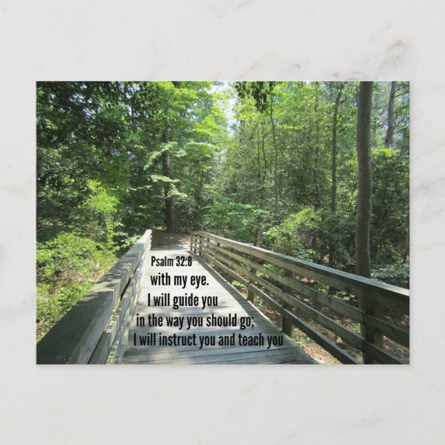 Psalm 32:8 I will instruct you and teach you... Postcard (Front)