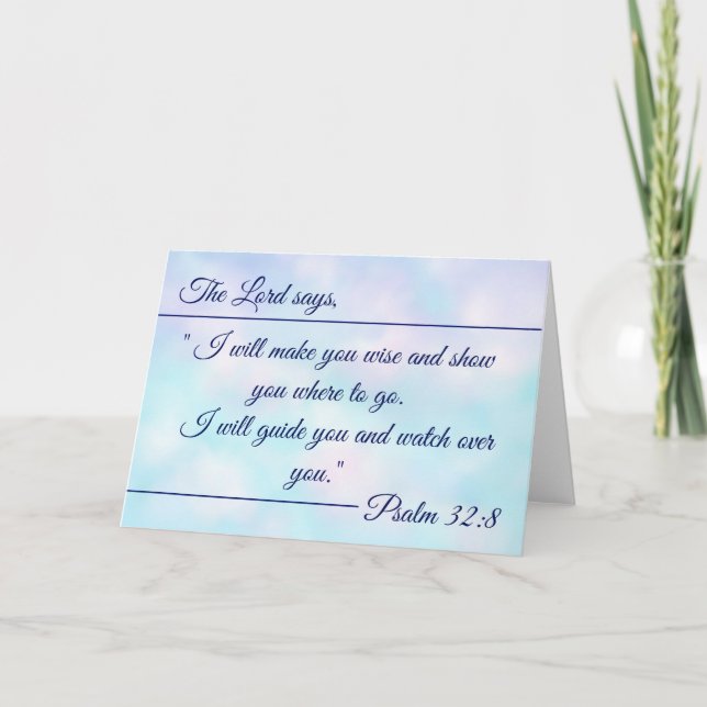 "Psalm 32:8" Scripture Greeting Card (Front)