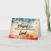Psalm 33:12 Blessed is the Nation USA Flag Bible