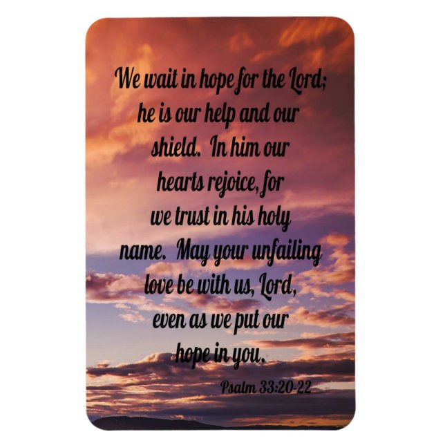 Psalm 33:20-22 magnet (Vertical)