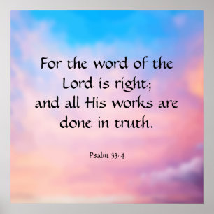 Psalm 33:4  poster