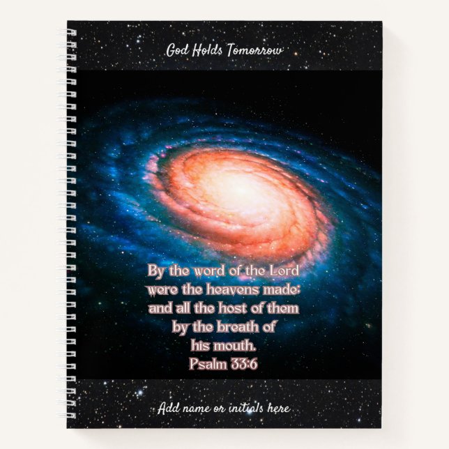 Psalm 33:6 Galaxy Notebook (Front)