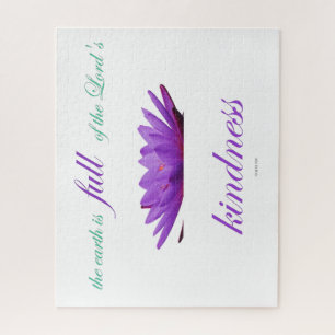 Psalm 33 Scripture with Floral Art Jigsaw Puzzle