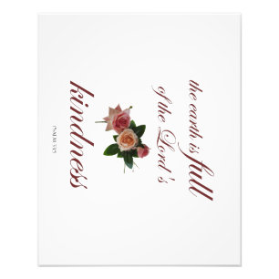 Psalm-33, The Earth is Full of the Lord's Kindness Photo Print