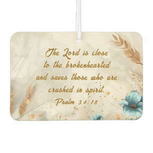 Psalm 34:18 Lord is close to brokenhearted Bible  Air Freshener