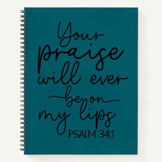 Psalm 34:1 notebook