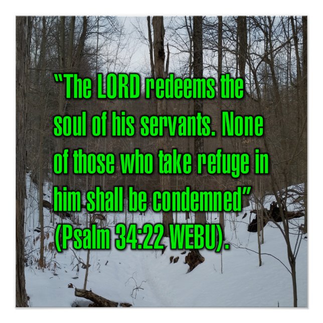 Psalm 34:22 WEBU Poster (Front)