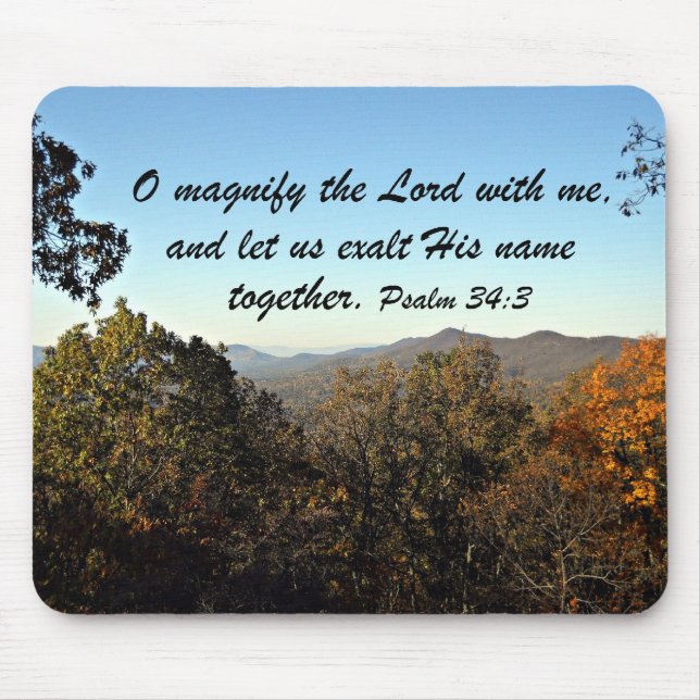Psalm 34:3 mouse pad (Front)
