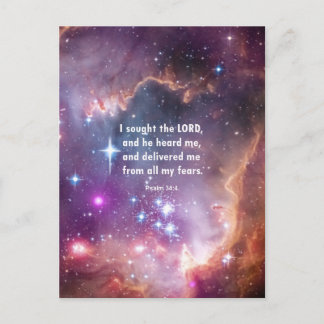 Psalm 34:4 postcard