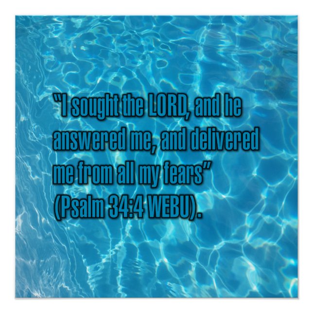 Psalm 34:4 WEBU Poster (Front)