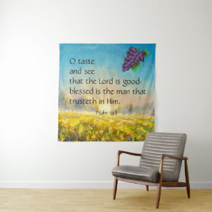 Psalm 34:8 tapestry