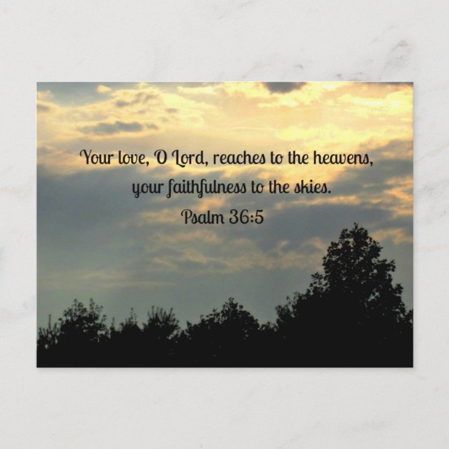 Psalm 36:5 postcard (Front)