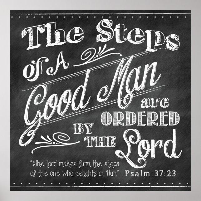 Psalm 37:23 Poster (Front)