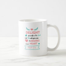 Psalm 37:4 Bible Verse Christian Coffee Mug