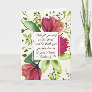 Psalm 37:4 Delight Yourself in the Lord Clover Card