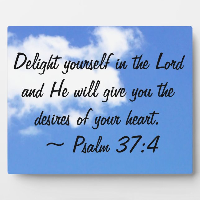 Psalm 37:4 plaque (Front)