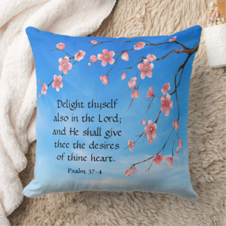 Psalm 37:4 throw pillow
