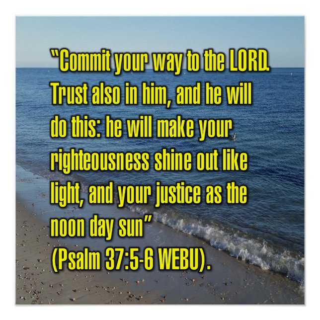 Psalm 37:5-6 WEBU Poster (Front)