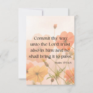 Psalm 37:5 KJV Bible Scripture Pic Greeting Card