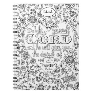 Psalm 37 Hand Lettered Scripture Prayer Journal